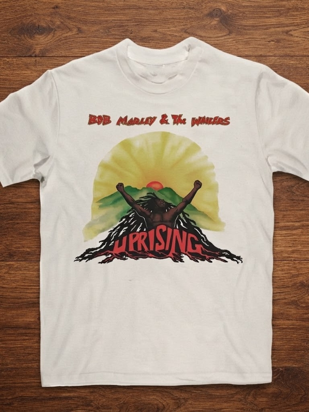 Bob Marley & The Wailers "Uprising" White Graphic Tee
